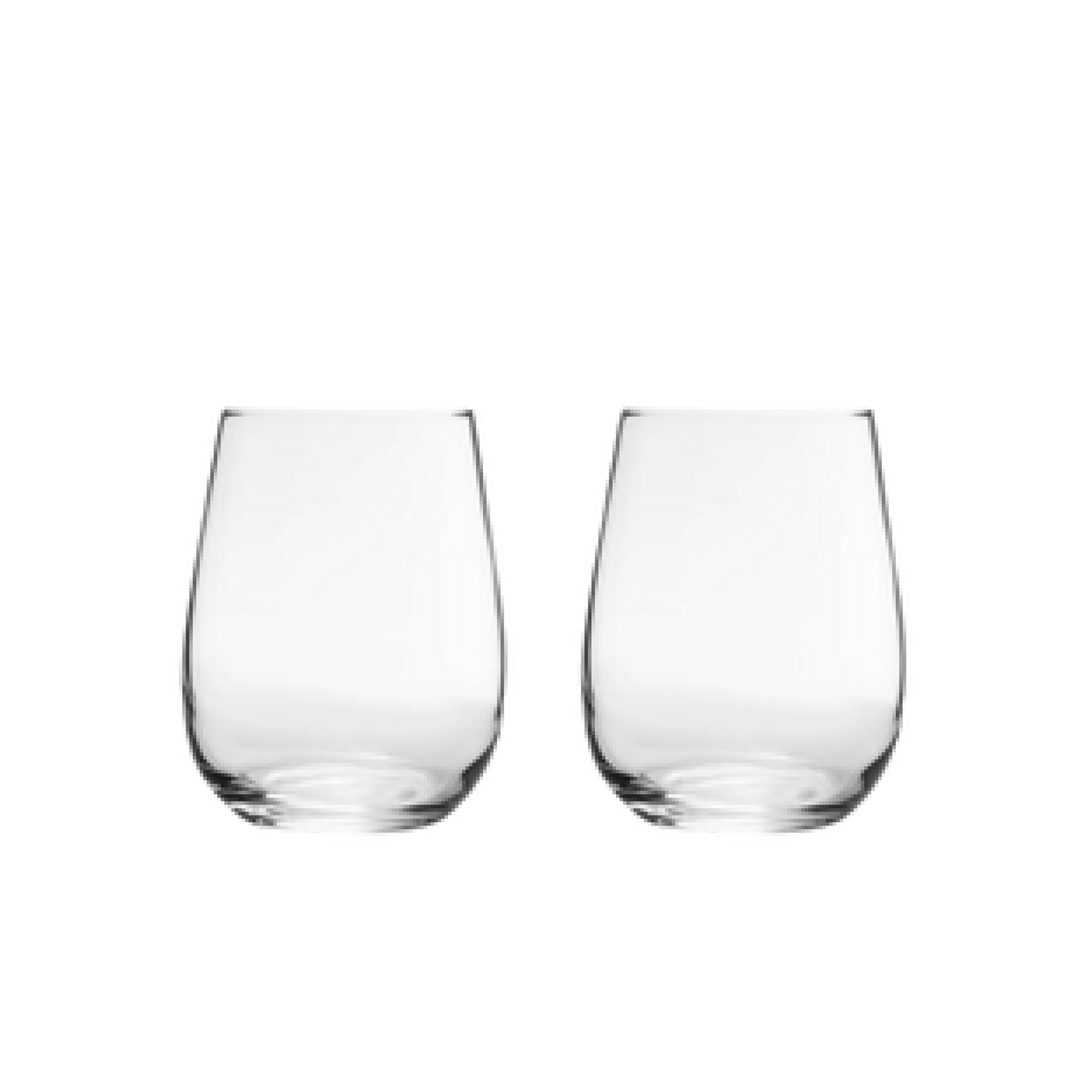 Set of 2 stemless wine glasses