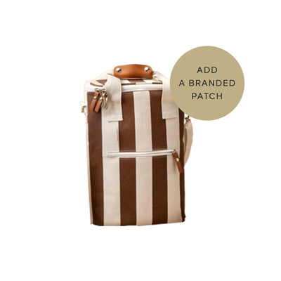 Double Wine Chocolate Striped Insulated Cooler Bag