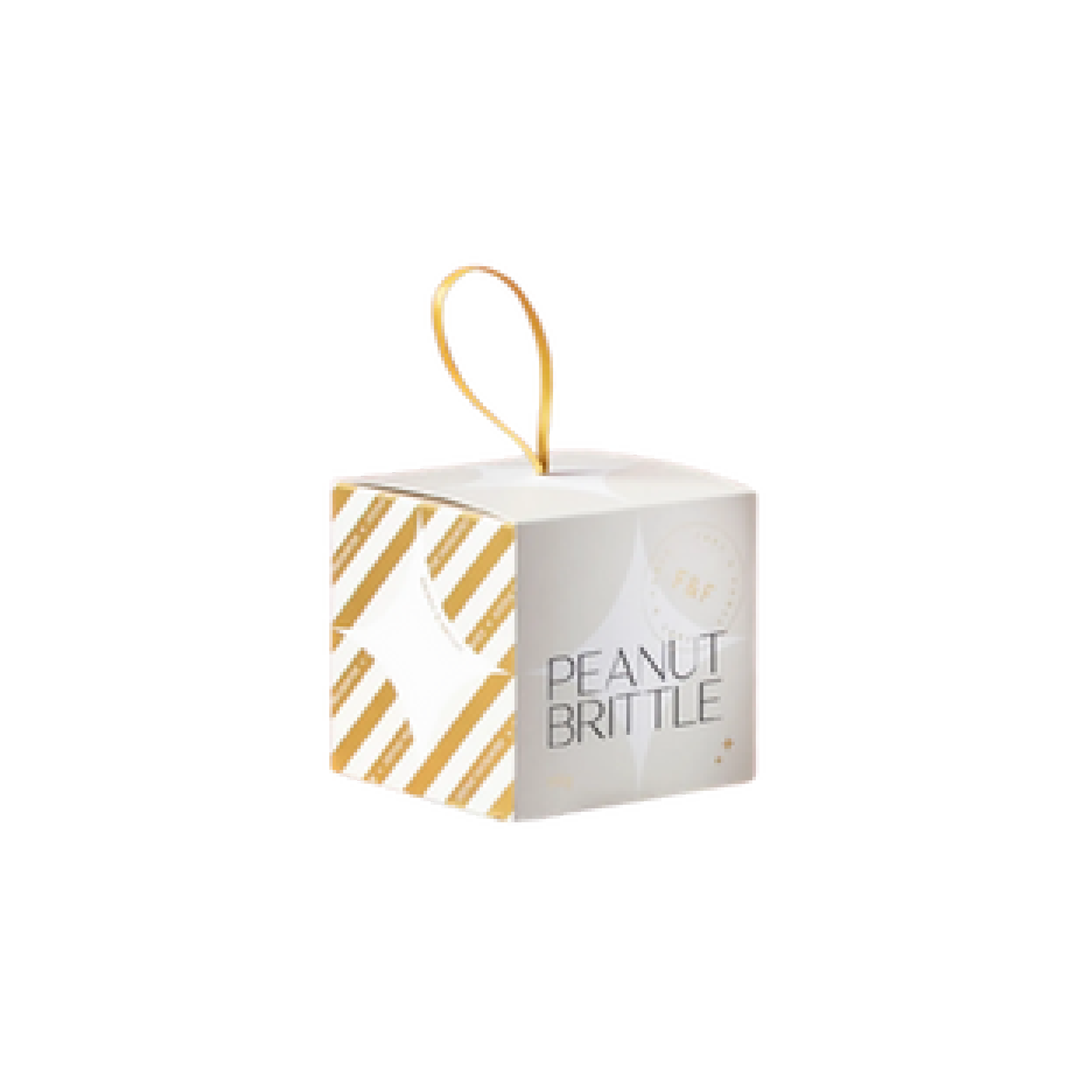 Fare & Fable peanut brittle in festive hanging box 100g