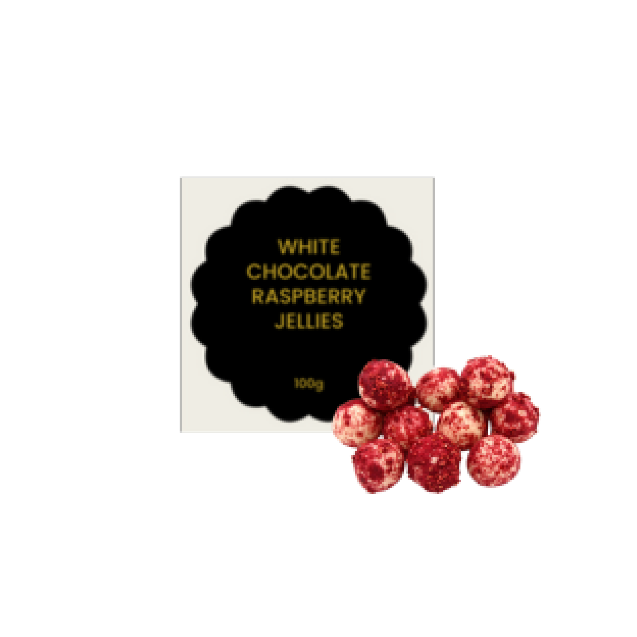 Fare & Fable white chocolate raspberry jellies 100g