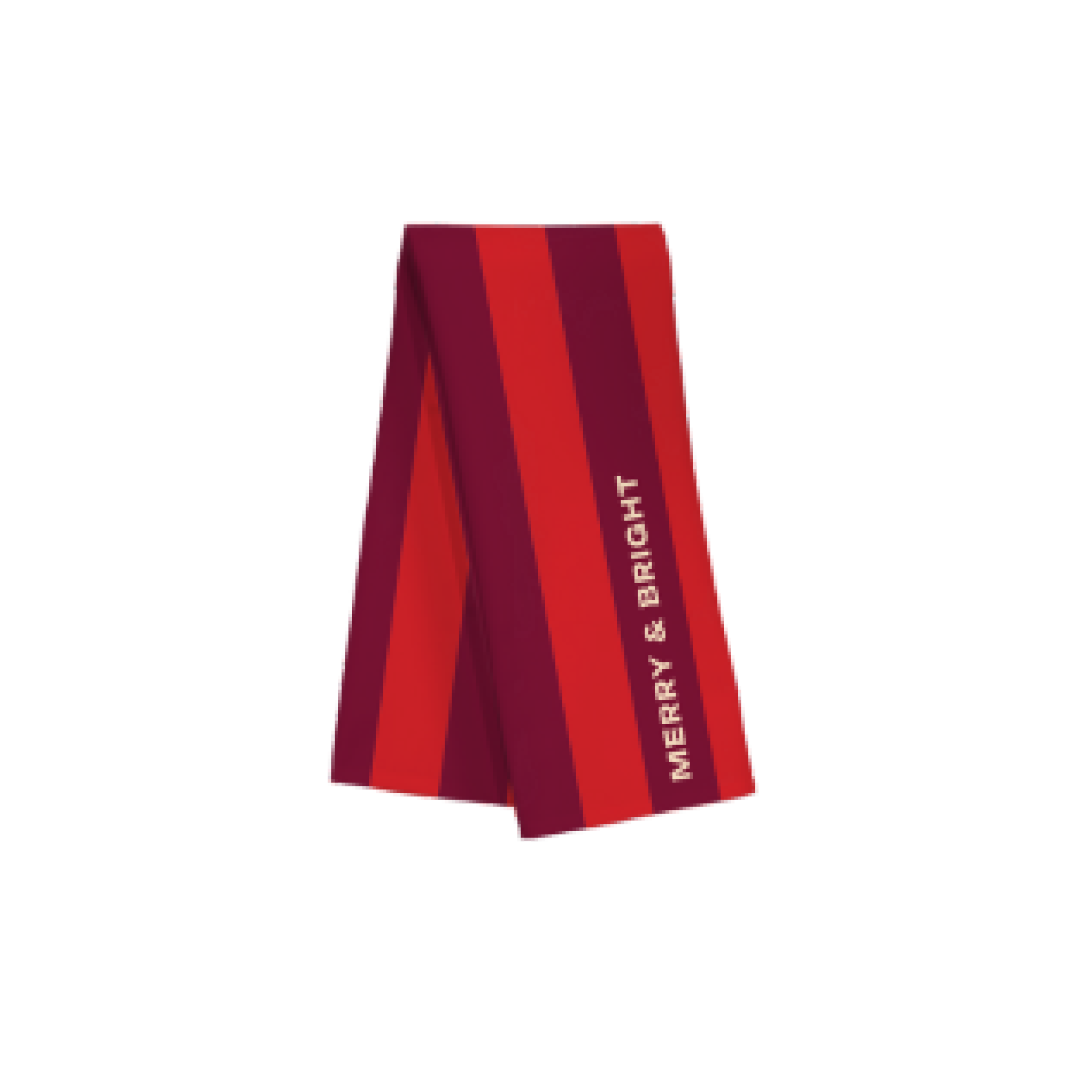 Festive tea towel, burgundy red stripe, 100% cotton 