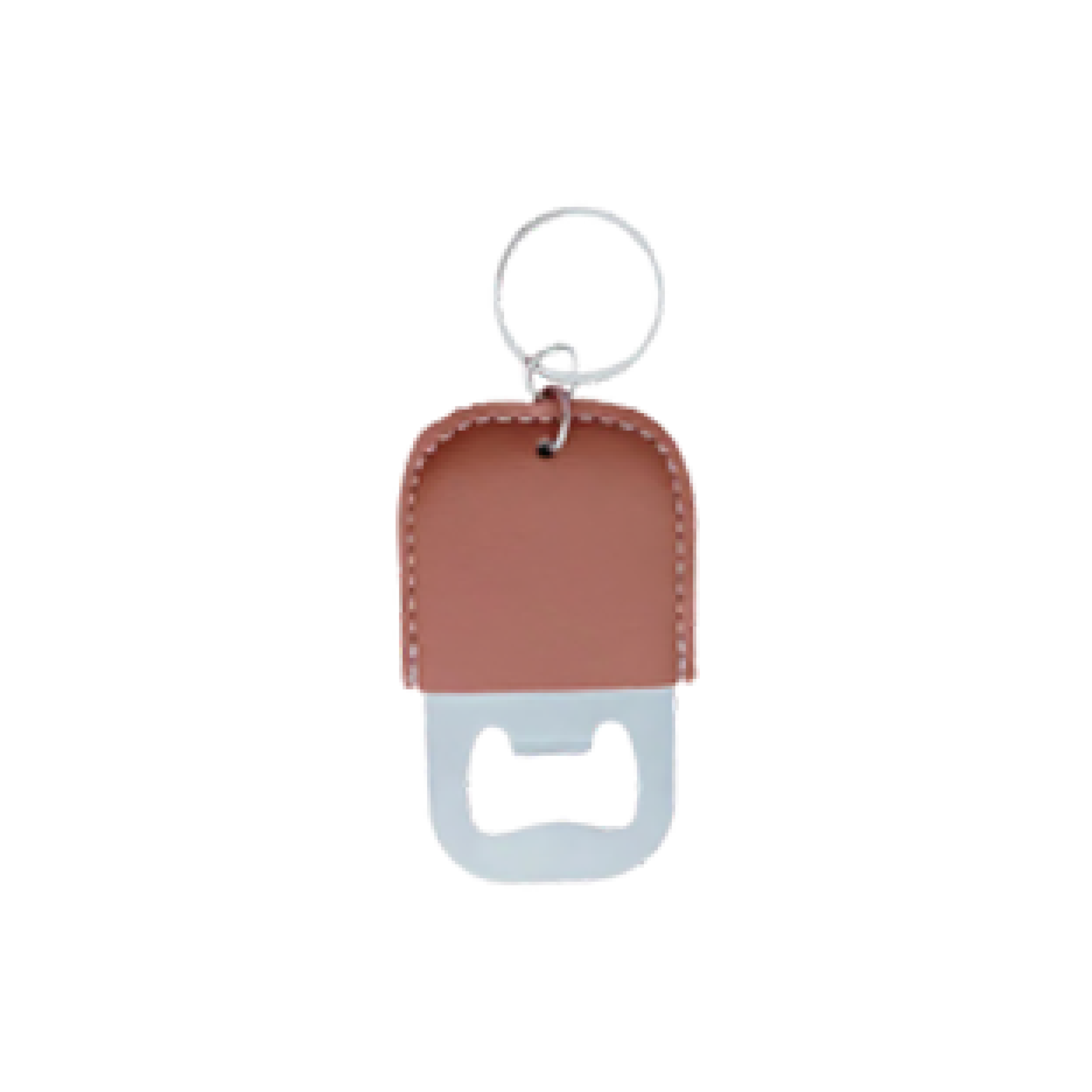 Keychain bottle opener, leatherette