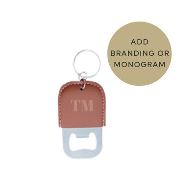 Leatherette Bottle Opener Keyring