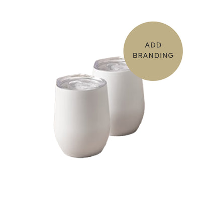 Set of 2 insulated wine tumblers with lids